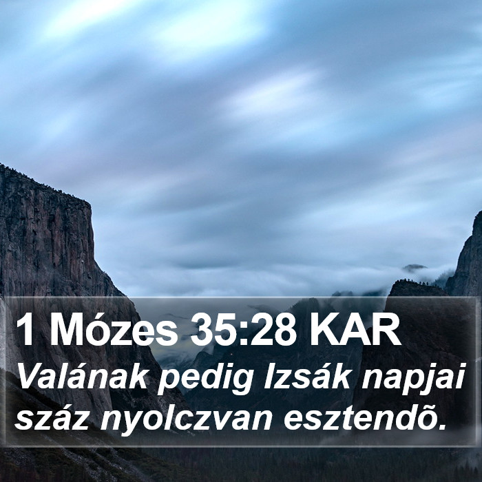 1 Mózes 35:28 KAR Bible Study