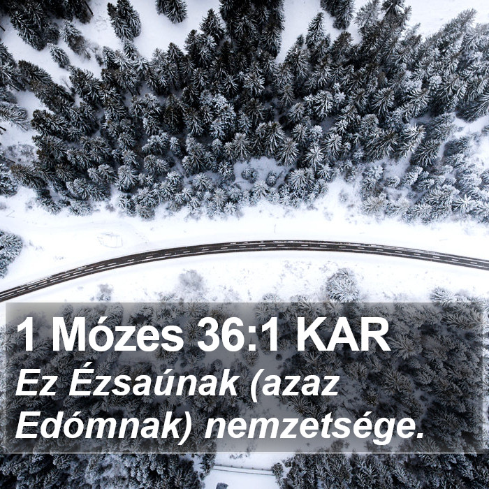 1 Mózes 36:1 KAR Bible Study