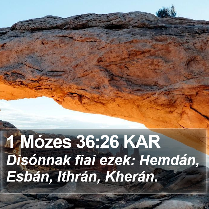 1 Mózes 36:26 KAR Bible Study