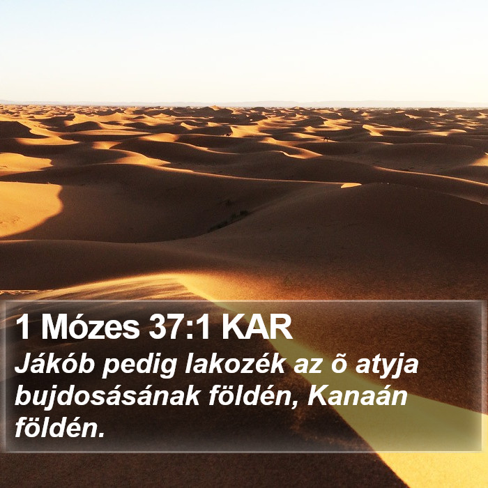 1 Mózes 37:1 KAR Bible Study