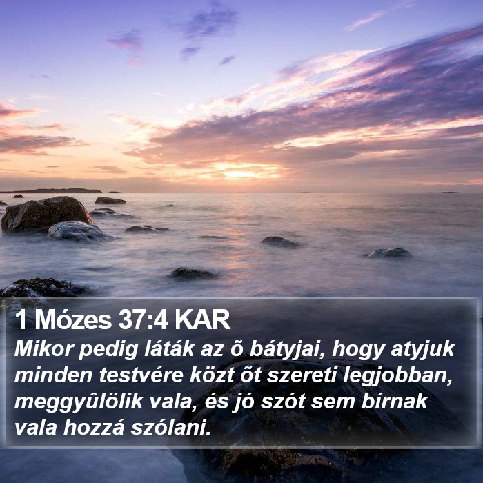 1 Mózes 37:4 KAR Bible Study