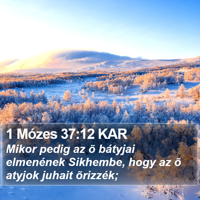 1 Mózes 37:12 KAR Bible Study