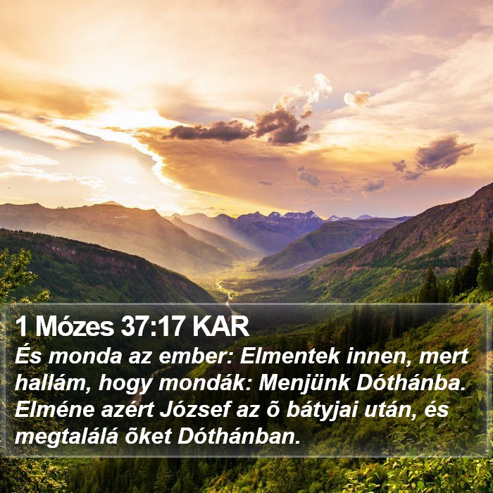 1 Mózes 37:17 KAR Bible Study