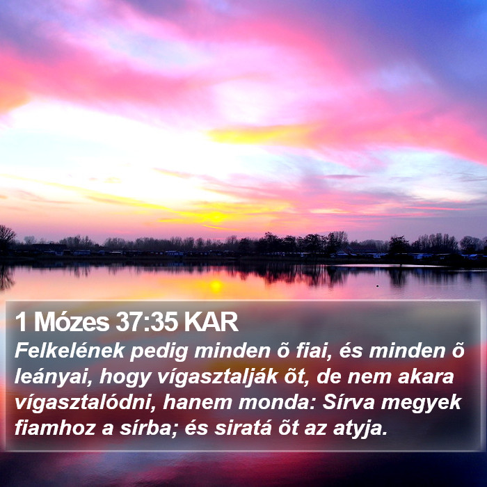 1 Mózes 37:35 KAR Bible Study