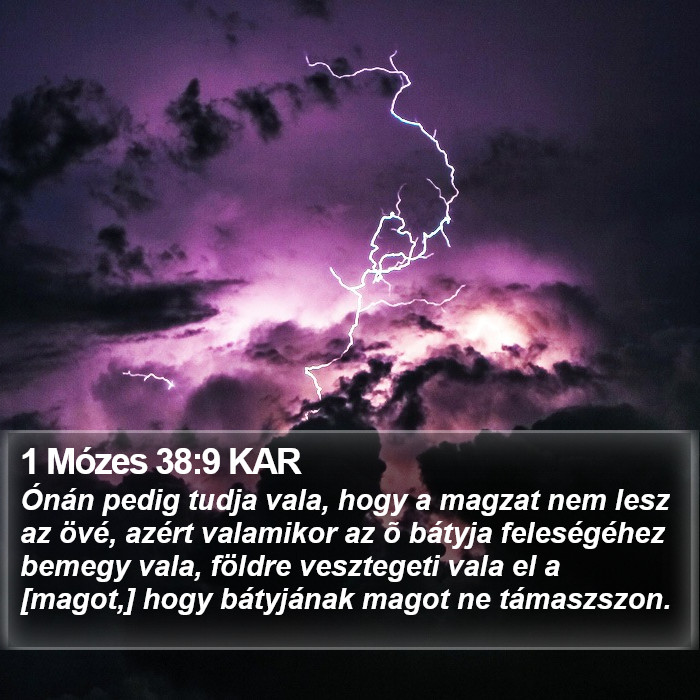 1 Mózes 38:9 KAR Bible Study