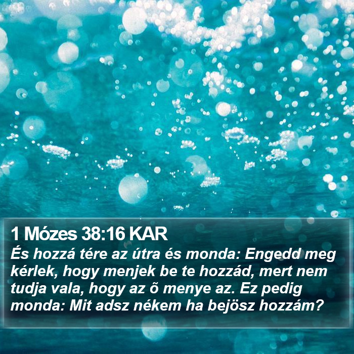 1 Mózes 38:16 KAR Bible Study