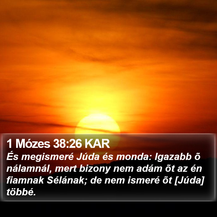 1 Mózes 38:26 KAR Bible Study