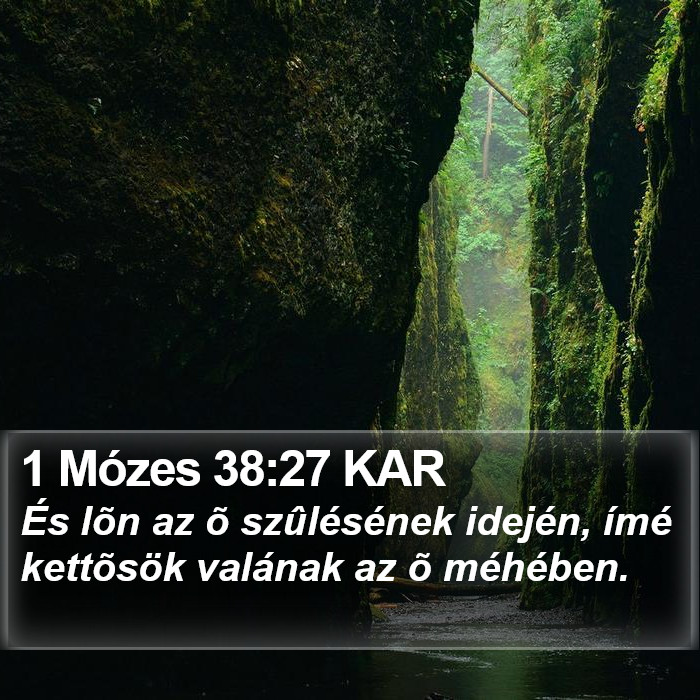 1 Mózes 38:27 KAR Bible Study