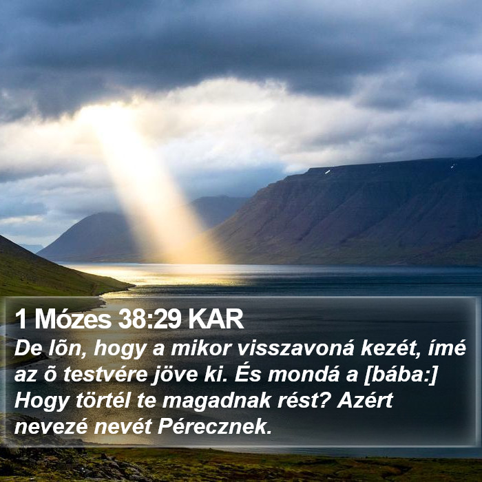 1 Mózes 38:29 KAR Bible Study