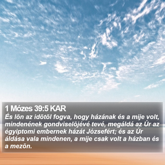 1 Mózes 39:5 KAR Bible Study