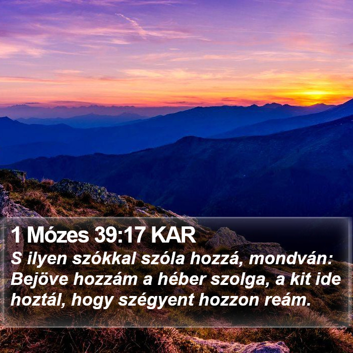 1 Mózes 39:17 KAR Bible Study