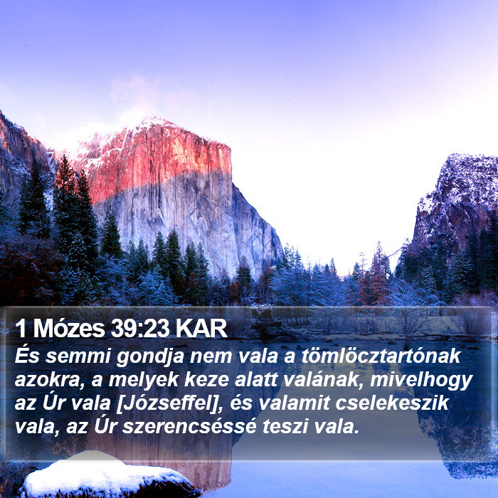 1 Mózes 39:23 KAR Bible Study
