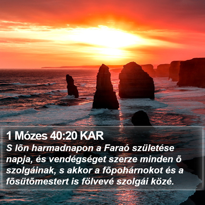 1 Mózes 40:20 KAR Bible Study