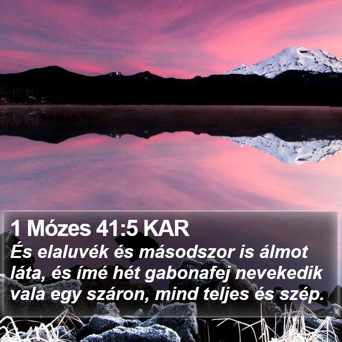 1 Mózes 41:5 KAR Bible Study