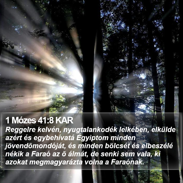 1 Mózes 41:8 KAR Bible Study