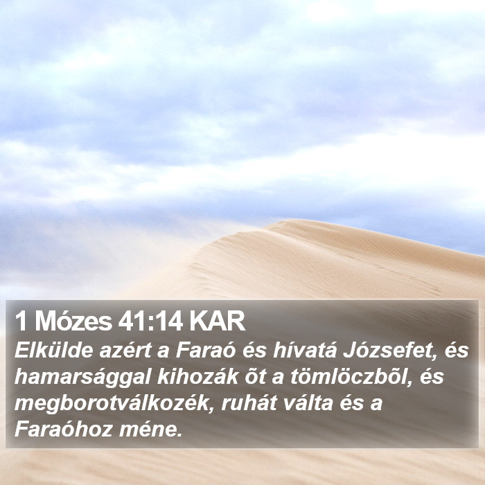 1 Mózes 41:14 KAR Bible Study