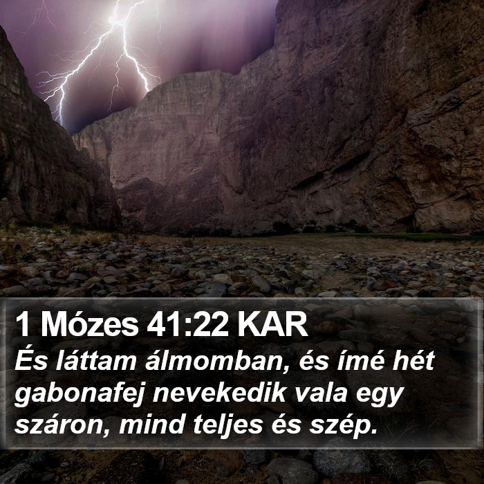 1 Mózes 41:22 KAR Bible Study