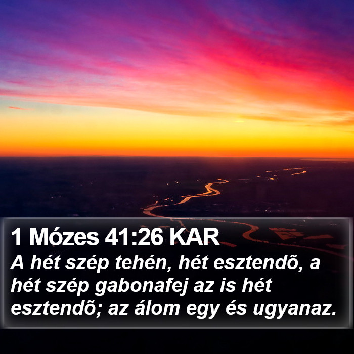 1 Mózes 41:26 KAR Bible Study