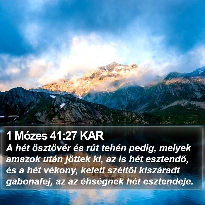 1 Mózes 41:27 KAR Bible Study