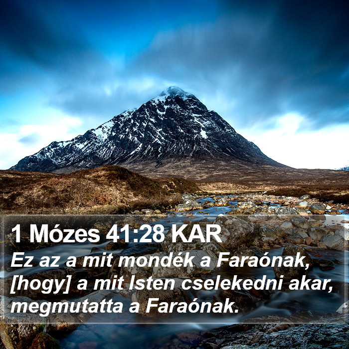 1 Mózes 41:28 KAR Bible Study