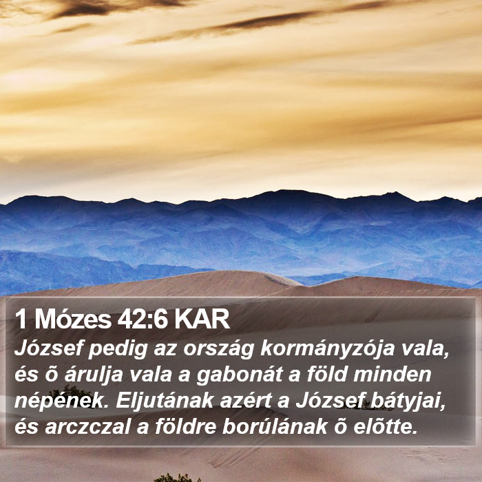 1 Mózes 42:6 KAR Bible Study