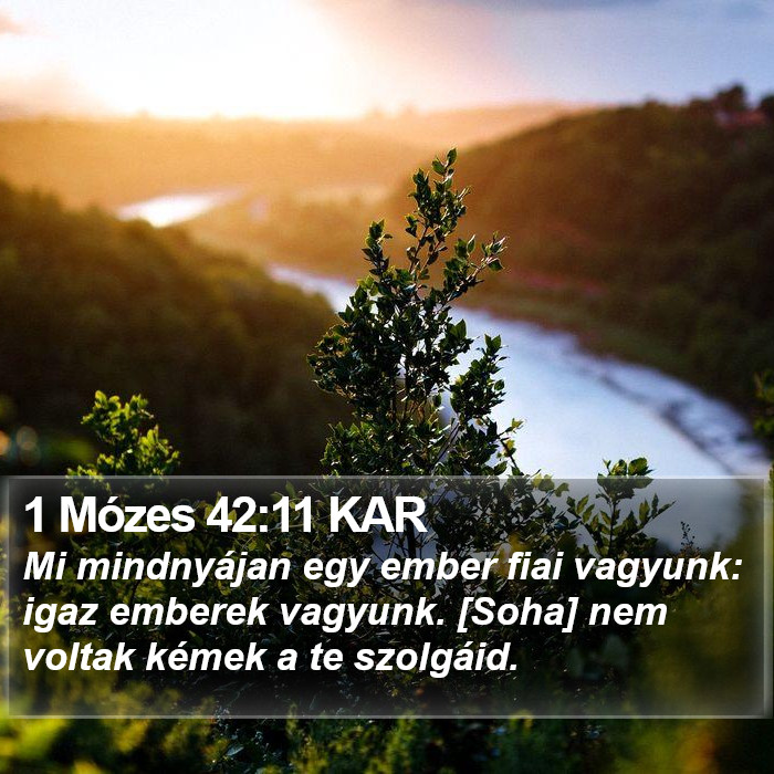 1 Mózes 42:11 KAR Bible Study