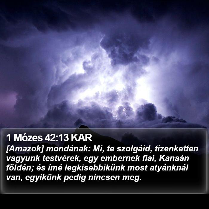 1 Mózes 42:13 KAR Bible Study