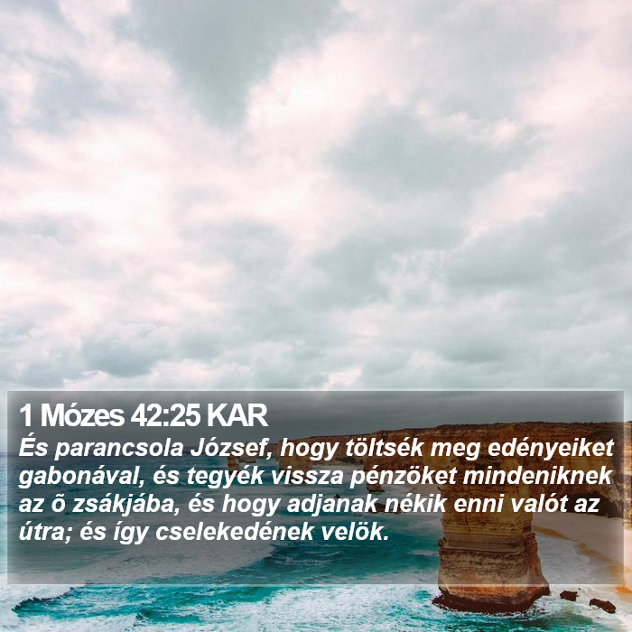 1 Mózes 42:25 KAR Bible Study