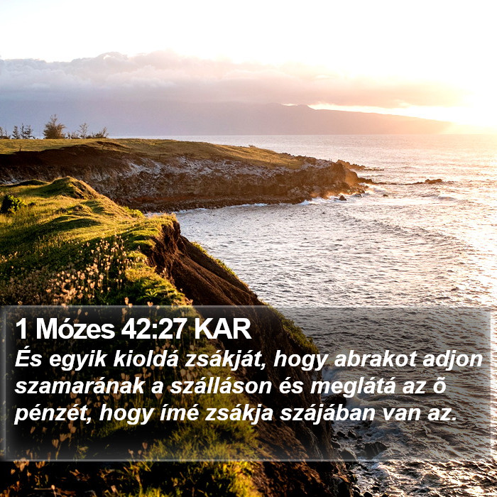 1 Mózes 42:27 KAR Bible Study