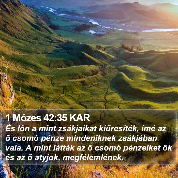 1 Mózes 42:35 KAR Bible Study