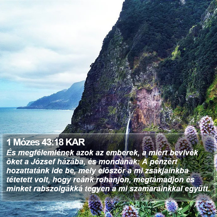 1 Mózes 43:18 KAR Bible Study