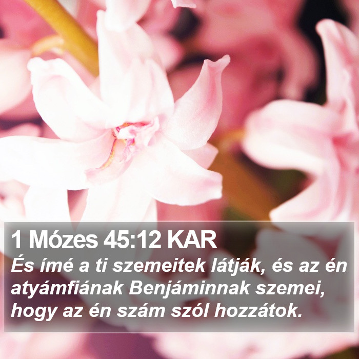 1 Mózes 45:12 KAR Bible Study