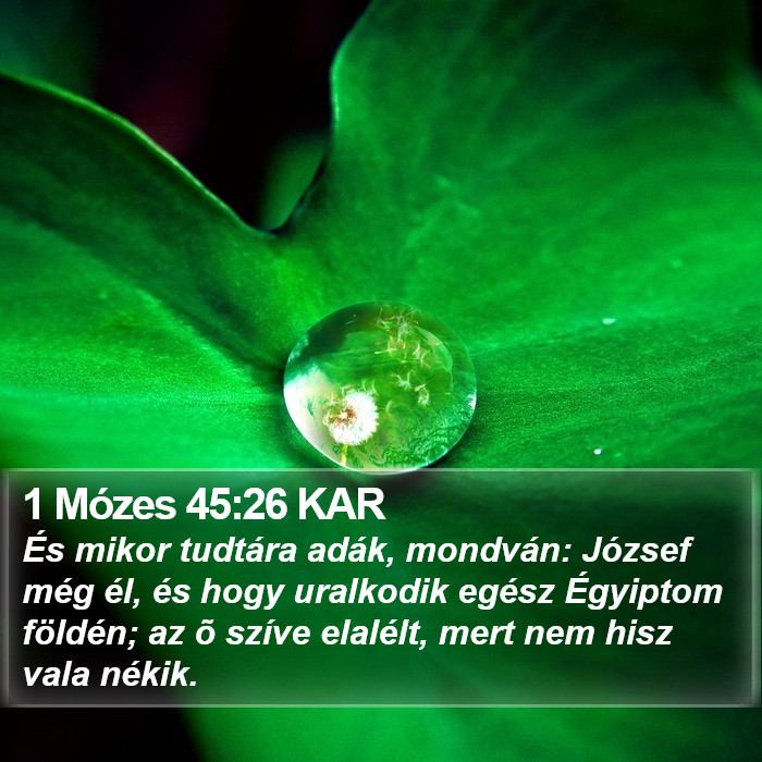 1 Mózes 45:26 KAR Bible Study