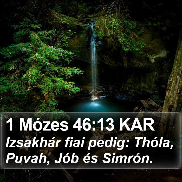 1 Mózes 46:13 KAR Bible Study