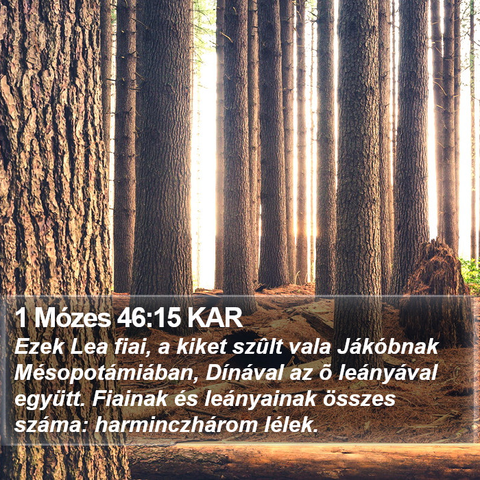 1 Mózes 46:15 KAR Bible Study