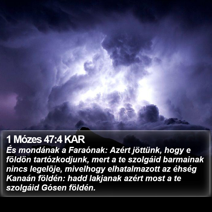 1 Mózes 47:4 KAR Bible Study