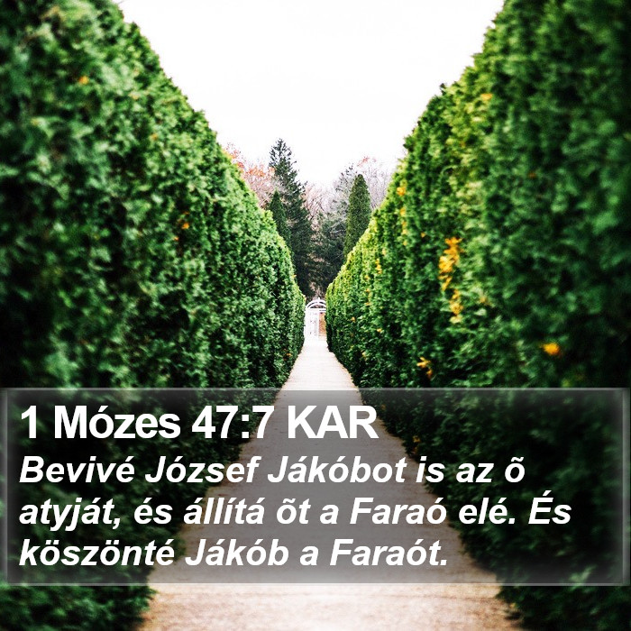 1 Mózes 47:7 KAR Bible Study