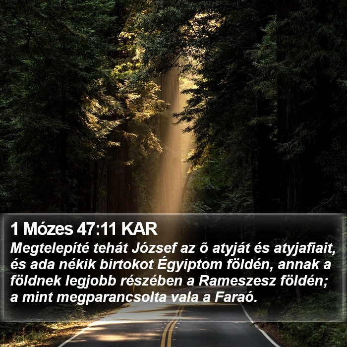 1 Mózes 47:11 KAR Bible Study