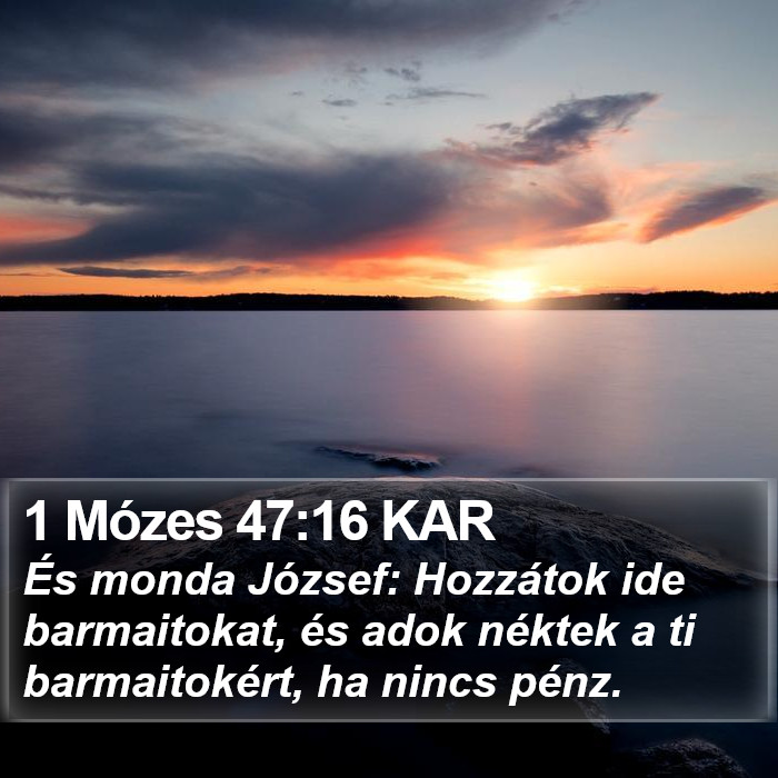 1 Mózes 47:16 KAR Bible Study