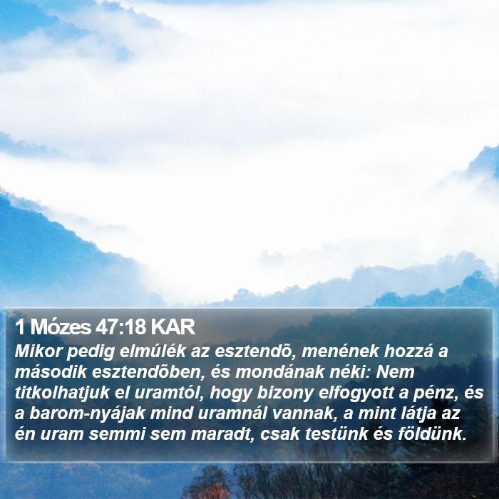 1 Mózes 47:18 KAR Bible Study