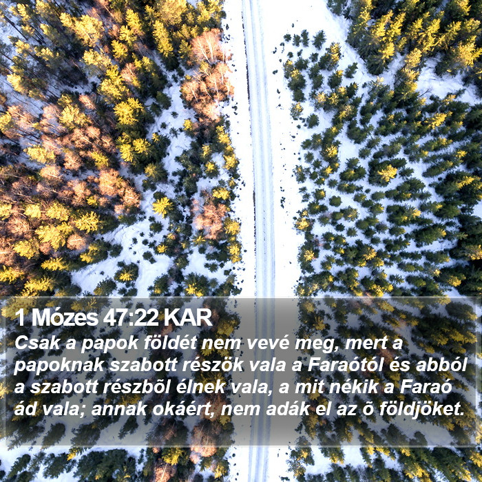 1 Mózes 47:22 KAR Bible Study