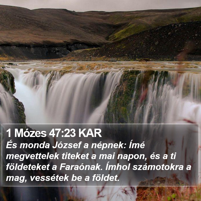 1 Mózes 47:23 KAR Bible Study