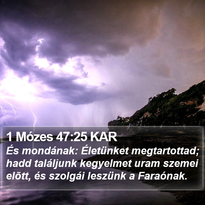 1 Mózes 47:25 KAR Bible Study
