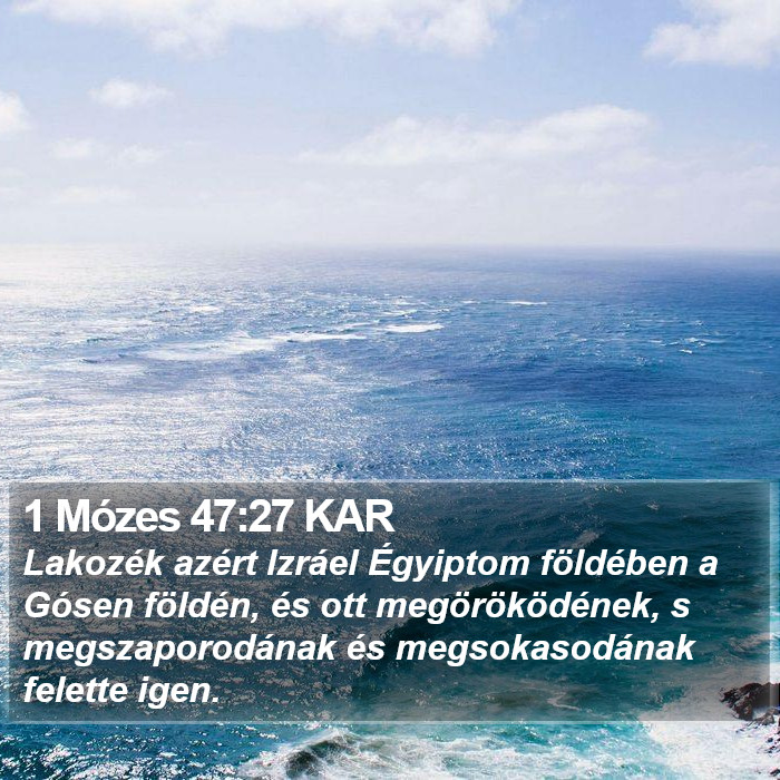 1 Mózes 47:27 KAR Bible Study