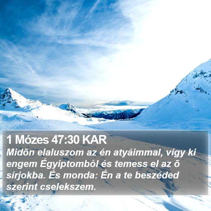 1 Mózes 47:30 KAR Bible Study