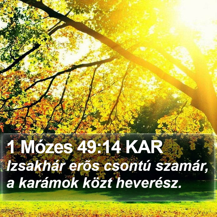 1 Mózes 49:14 KAR Bible Study