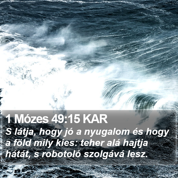 1 Mózes 49:15 KAR Bible Study