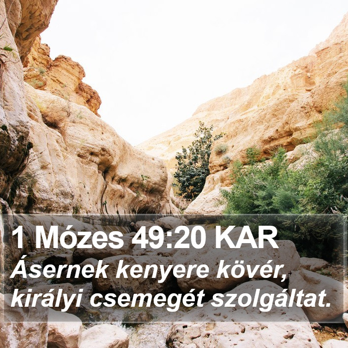 1 Mózes 49:20 KAR Bible Study