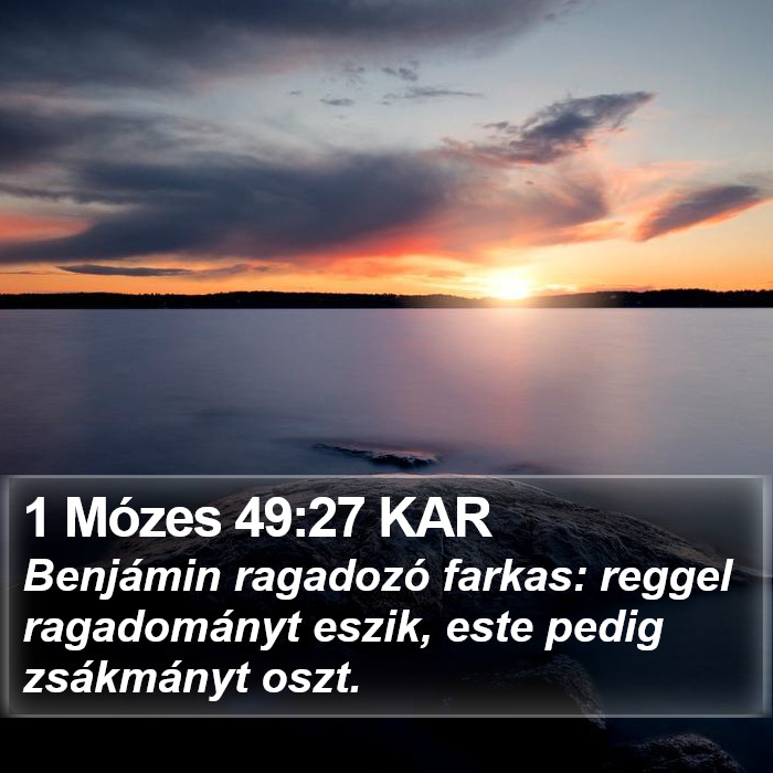 1 Mózes 49:27 KAR Bible Study