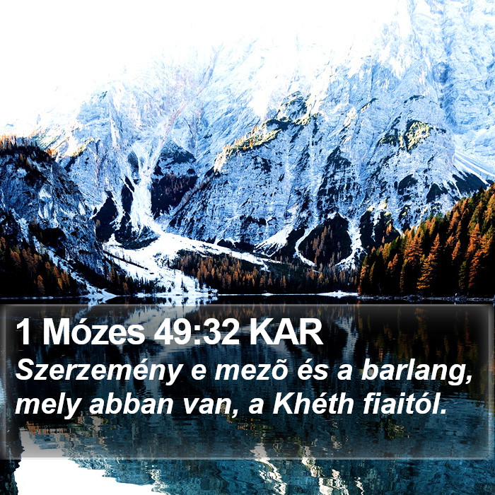 1 Mózes 49:32 KAR Bible Study